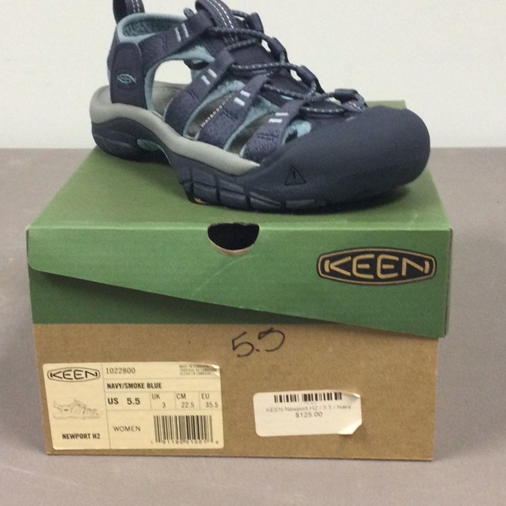Keen Blue Sandals with Sturdy Closed-Toe Design and Rugged Sole